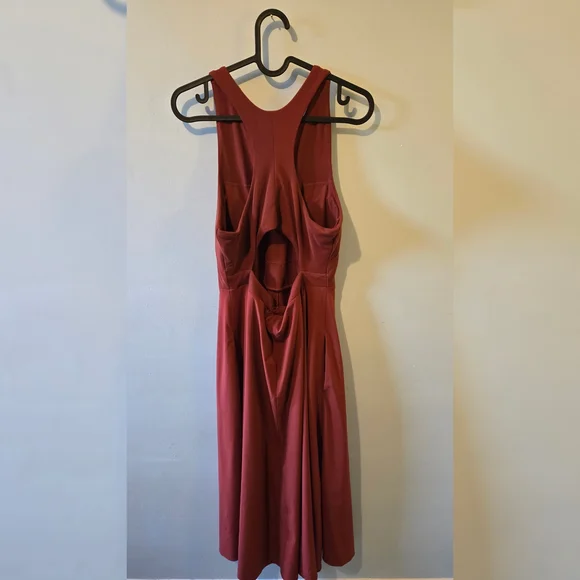 Athleta Winona Rust Sleeveless Dress Athleisure Sz M - Picture 4 of 6